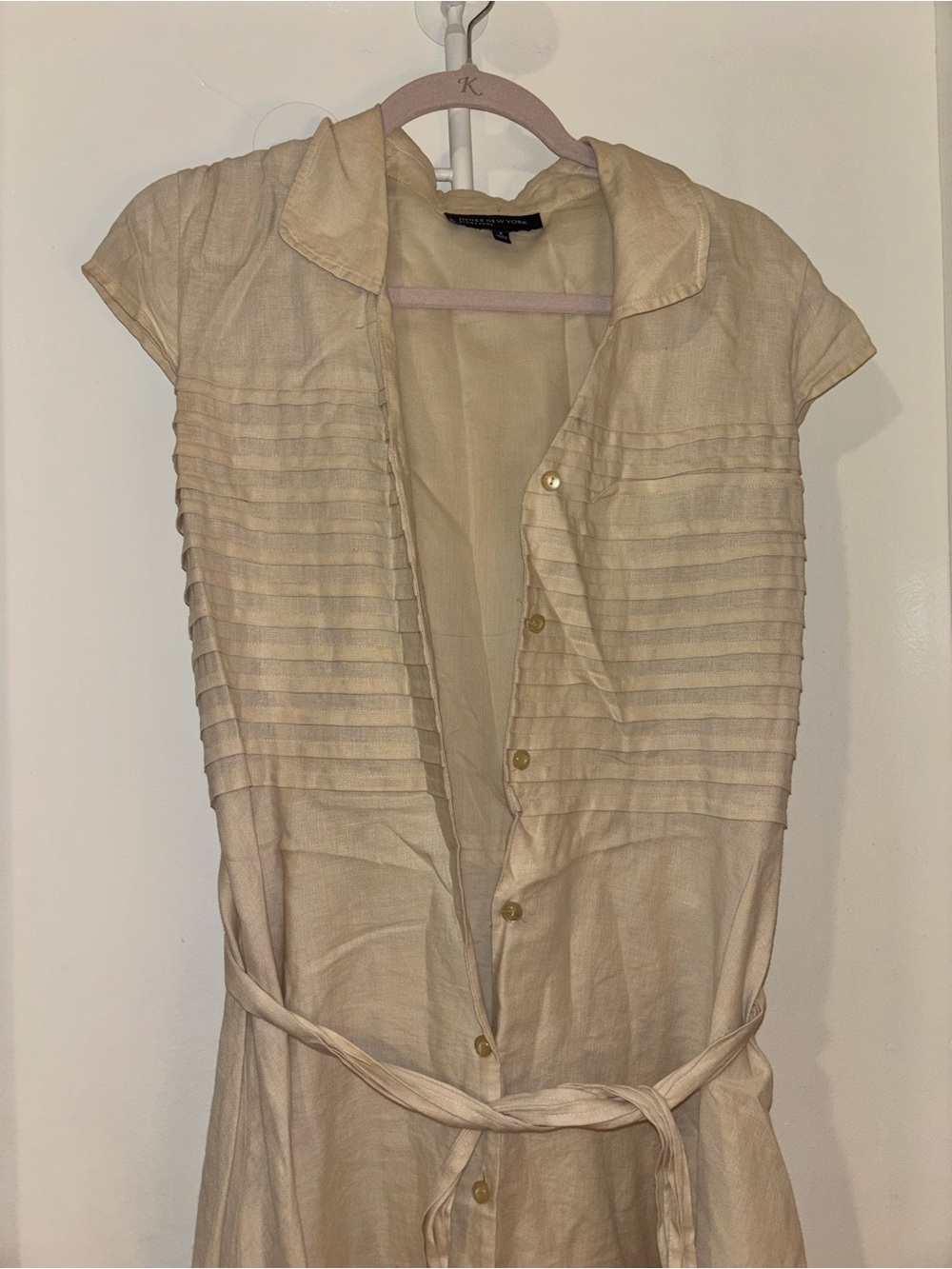 Vintage Cream Button Front Dress